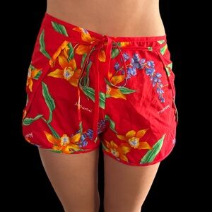 Amazing vintage 70s “diaper” wrap Hawaiian shorts by K fashions